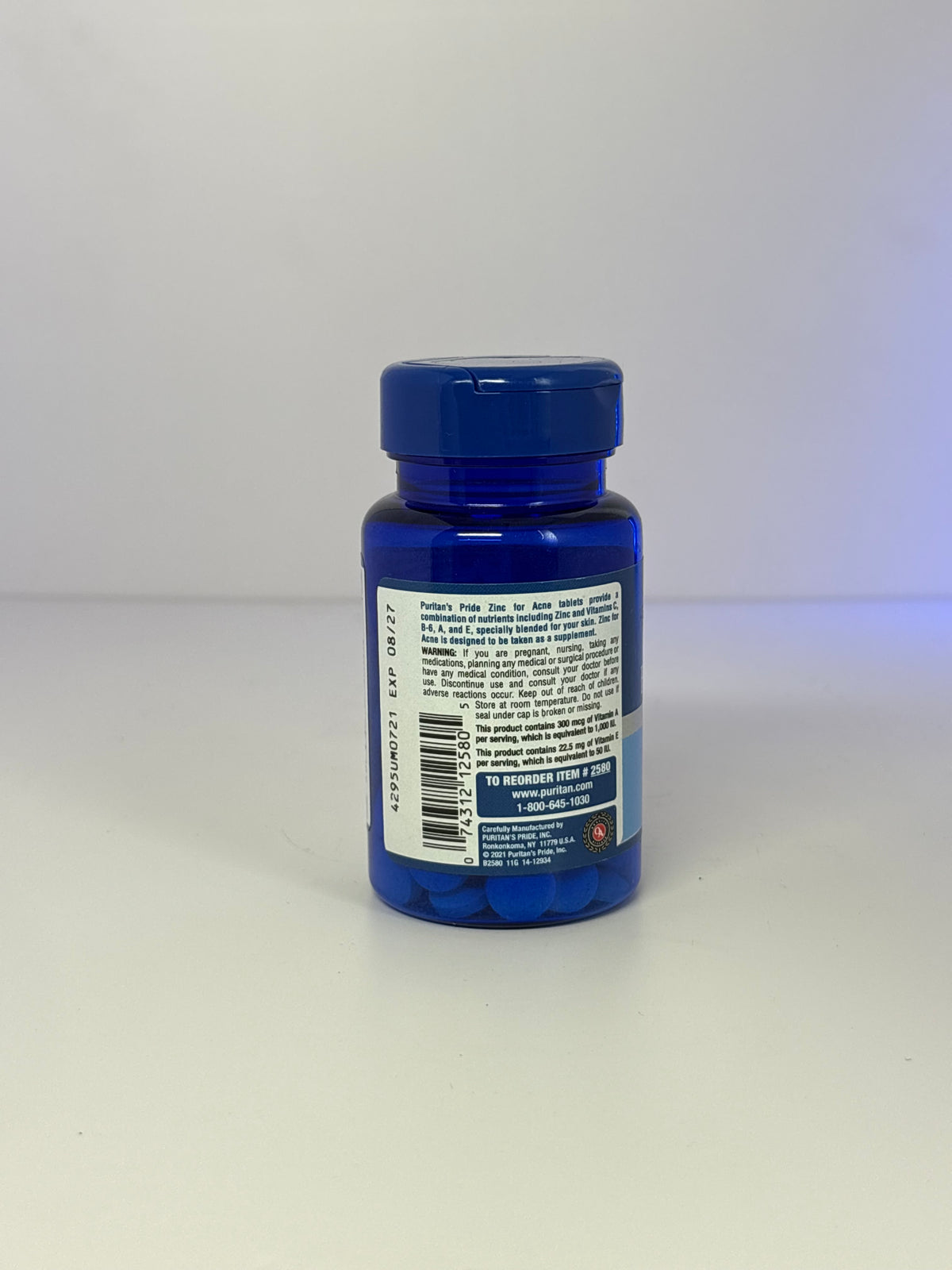 Puritan’s Pride Zinc For Acne Skin