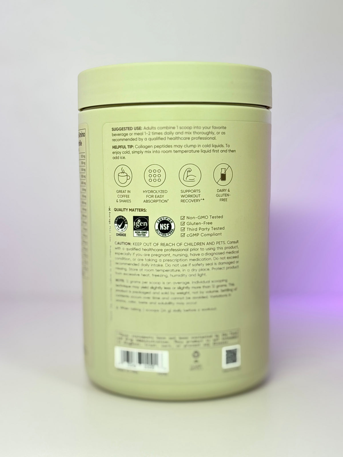 Sports Research Collagen Peptides (Vanilla, 480G)
