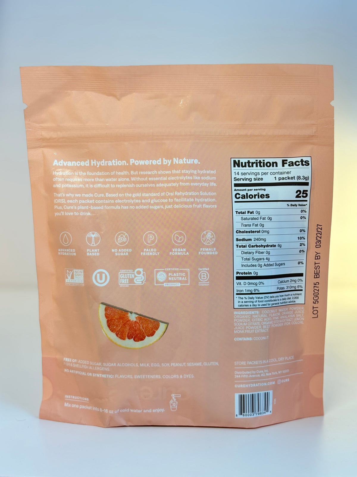 Cure Hydration Plant Based Electrolyte