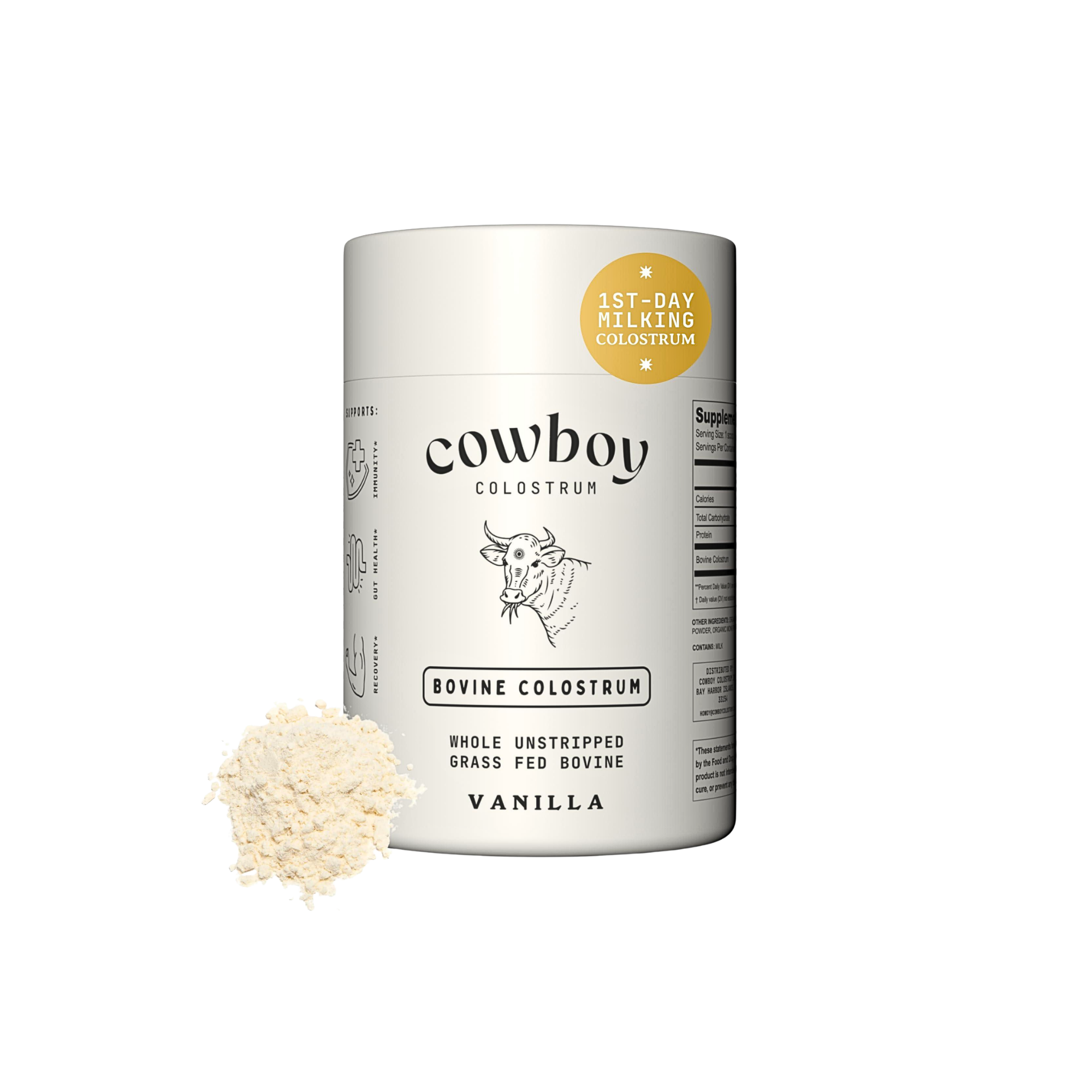 Cowboy Colostrum Vanilla Superfood Powder (136g)