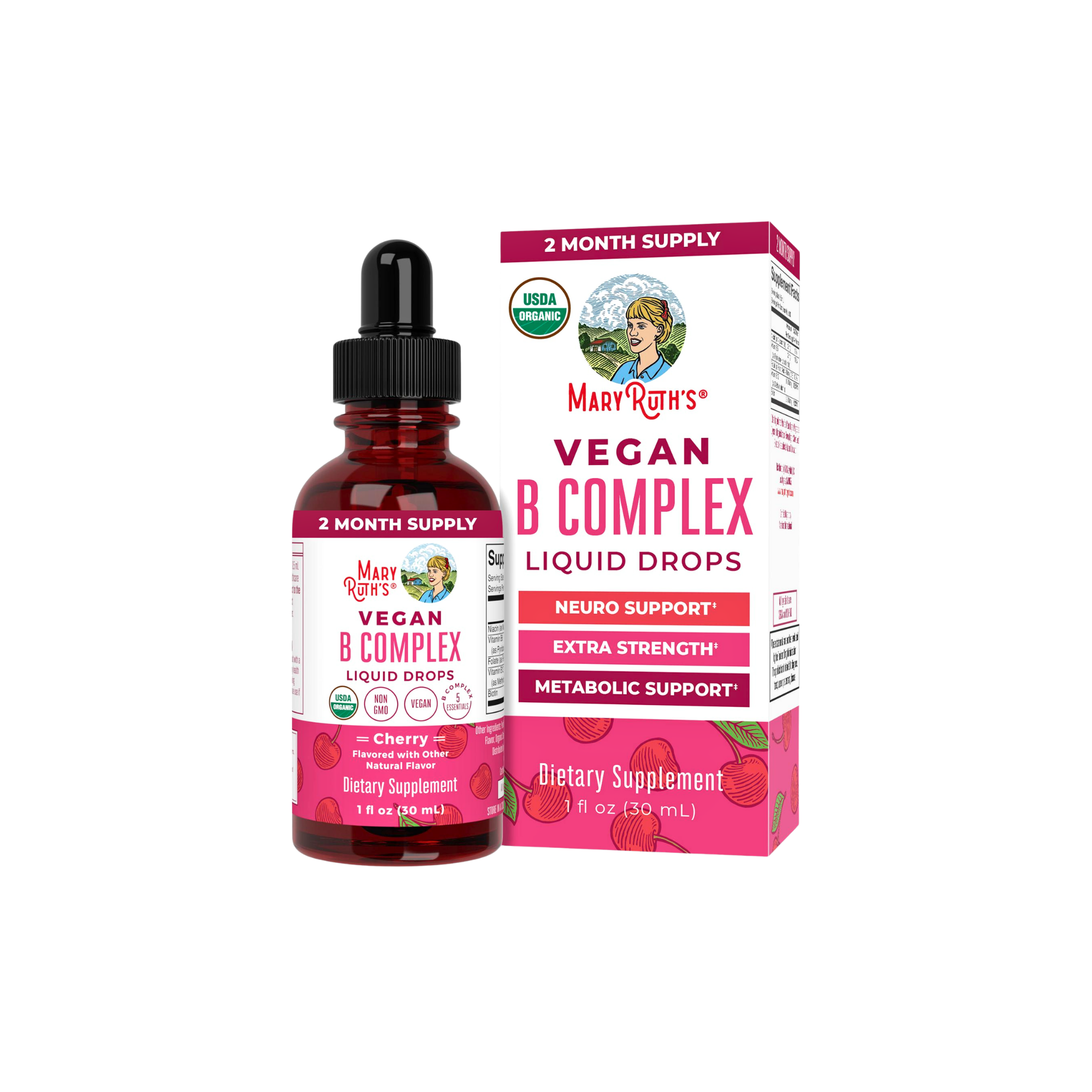 MaryRuth’s Vitamin B Complex Liquid Drops (Cherry)