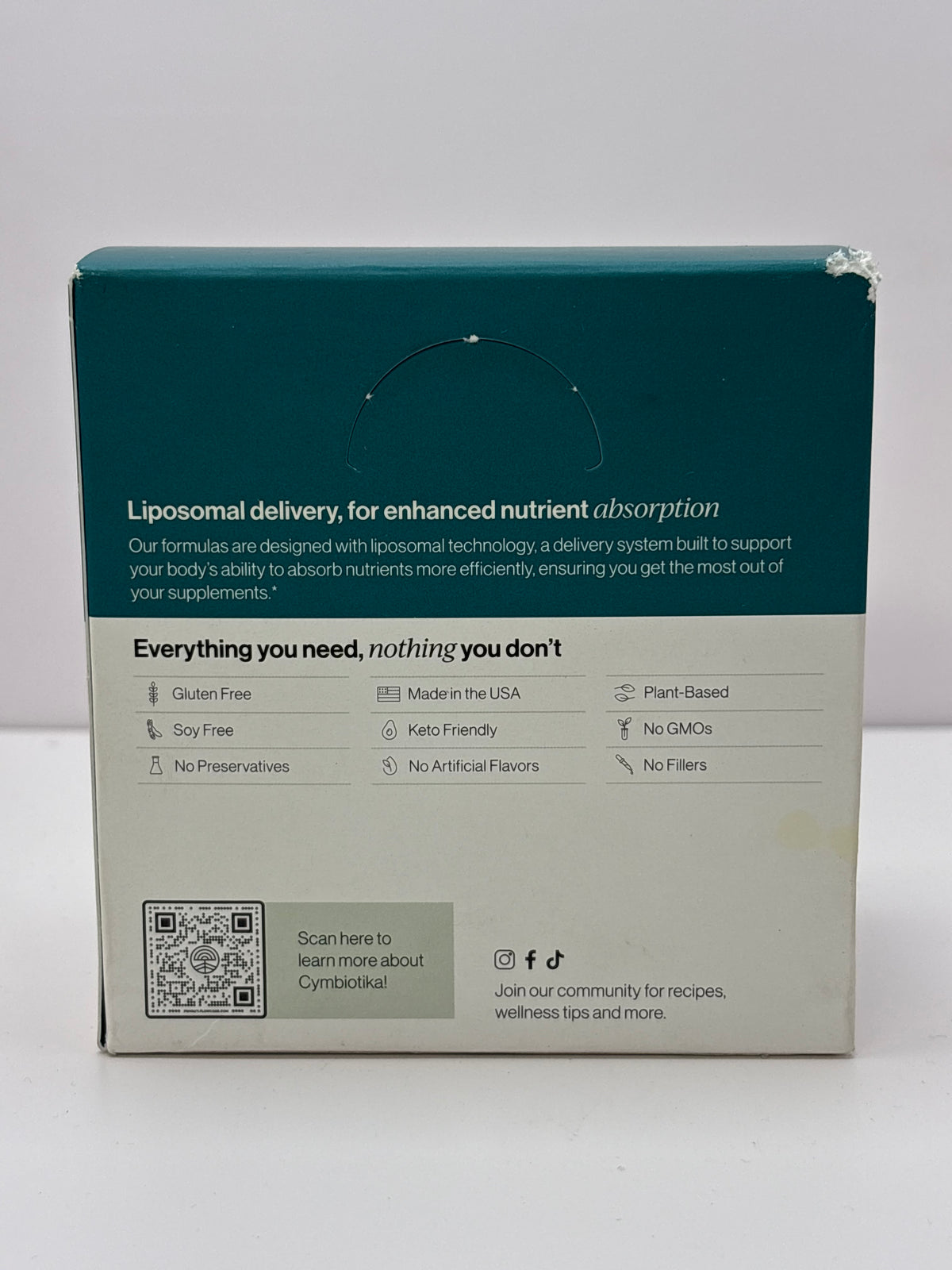 CYMBIOTIKA Liposomal Glutathione – Gut + Skin Support (Citrus Vanilla)