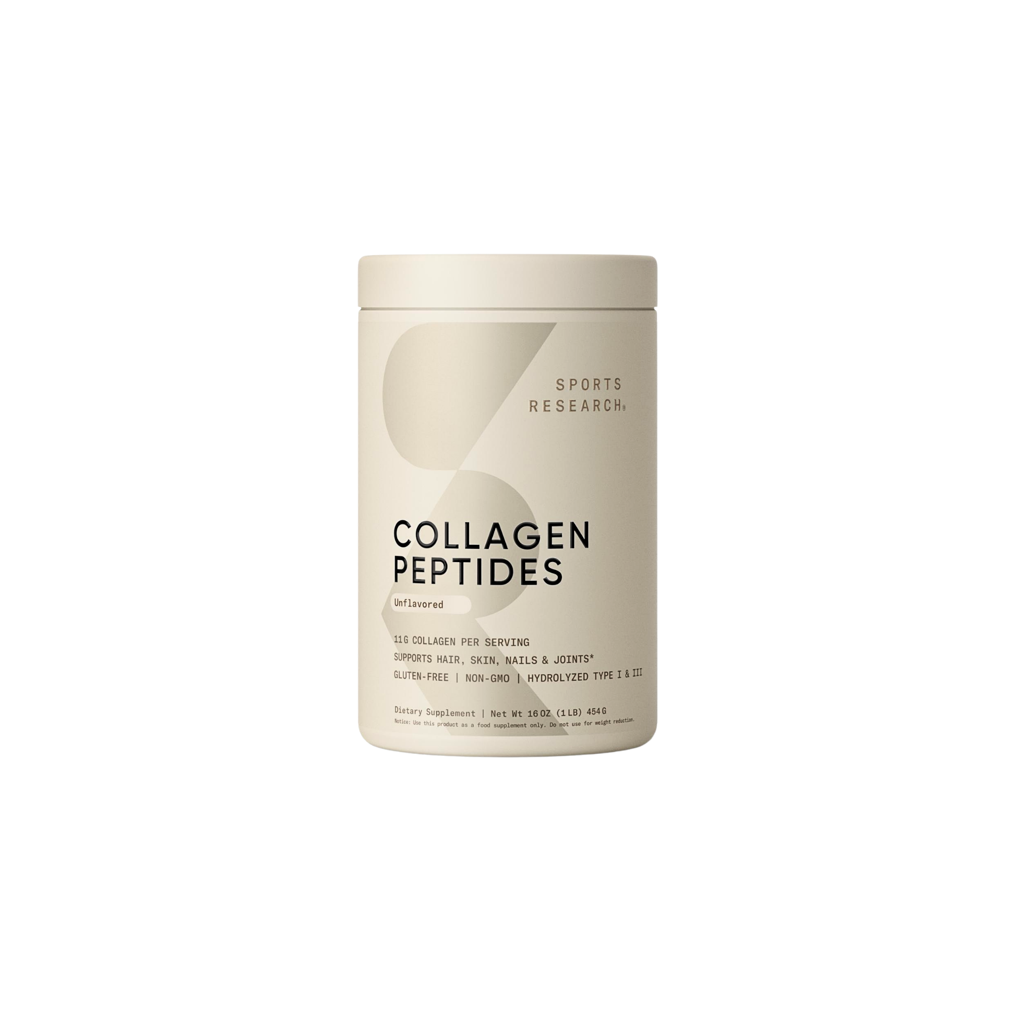Sports Research Collagen Peptides (Vanilla, 480G)