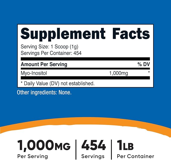 Nutricost Inositol Powder (454g) UNFLAVORED