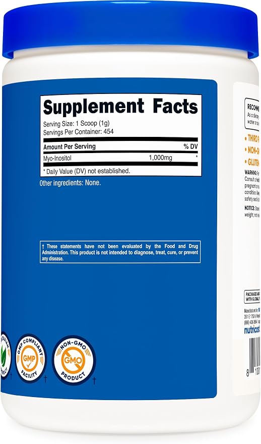 Nutricost Inositol Powder (454g) UNFLAVORED