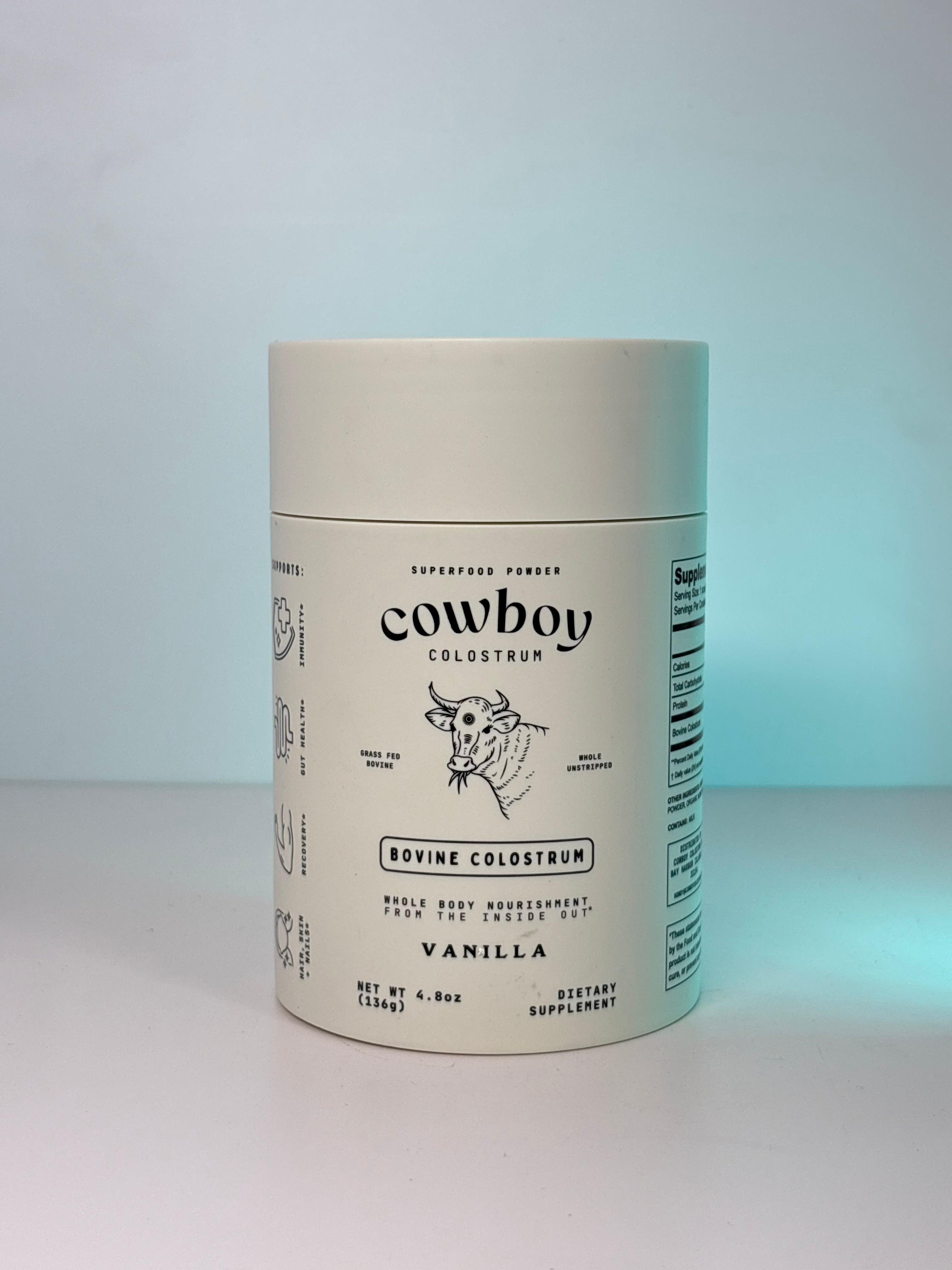 Cowboy Colostrum Vanilla Superfood Powder (136g)