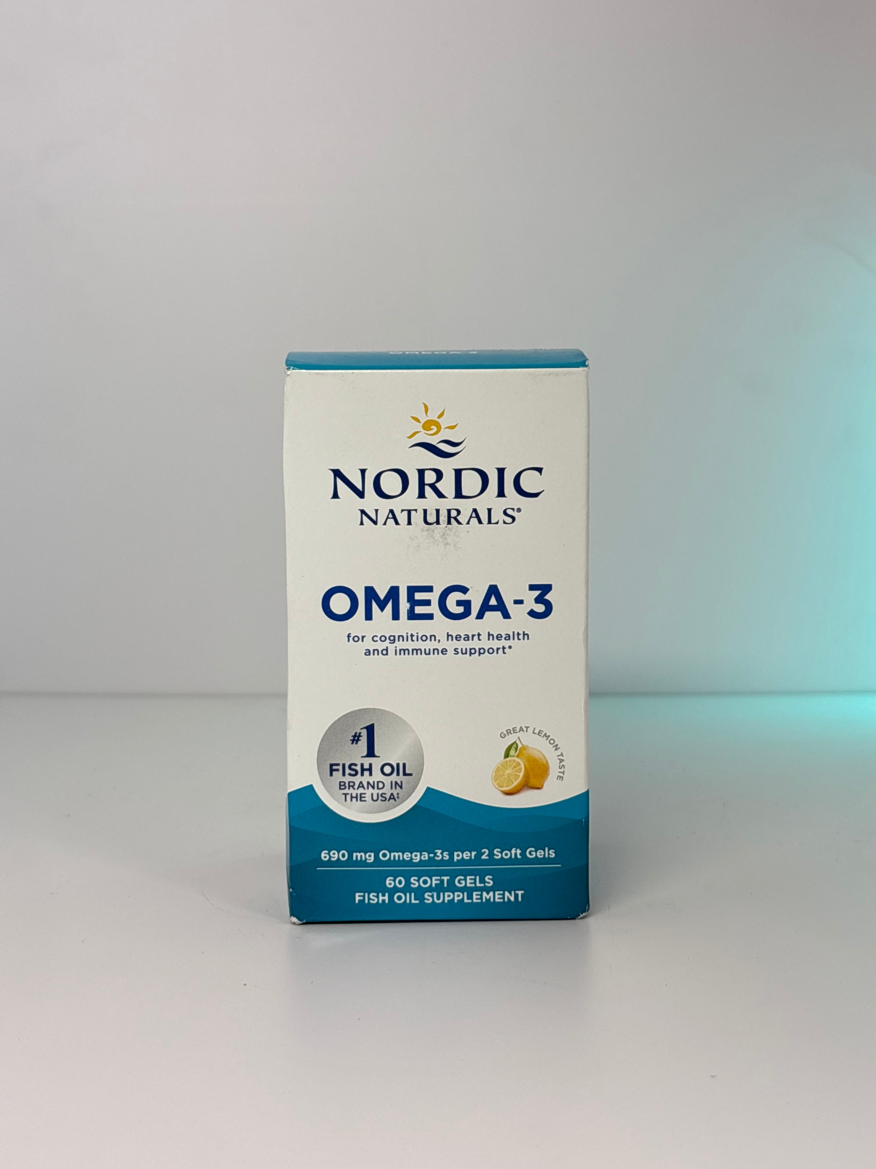 Nordic Naturals Omega-3 Lemon Flavour 60 soft gels