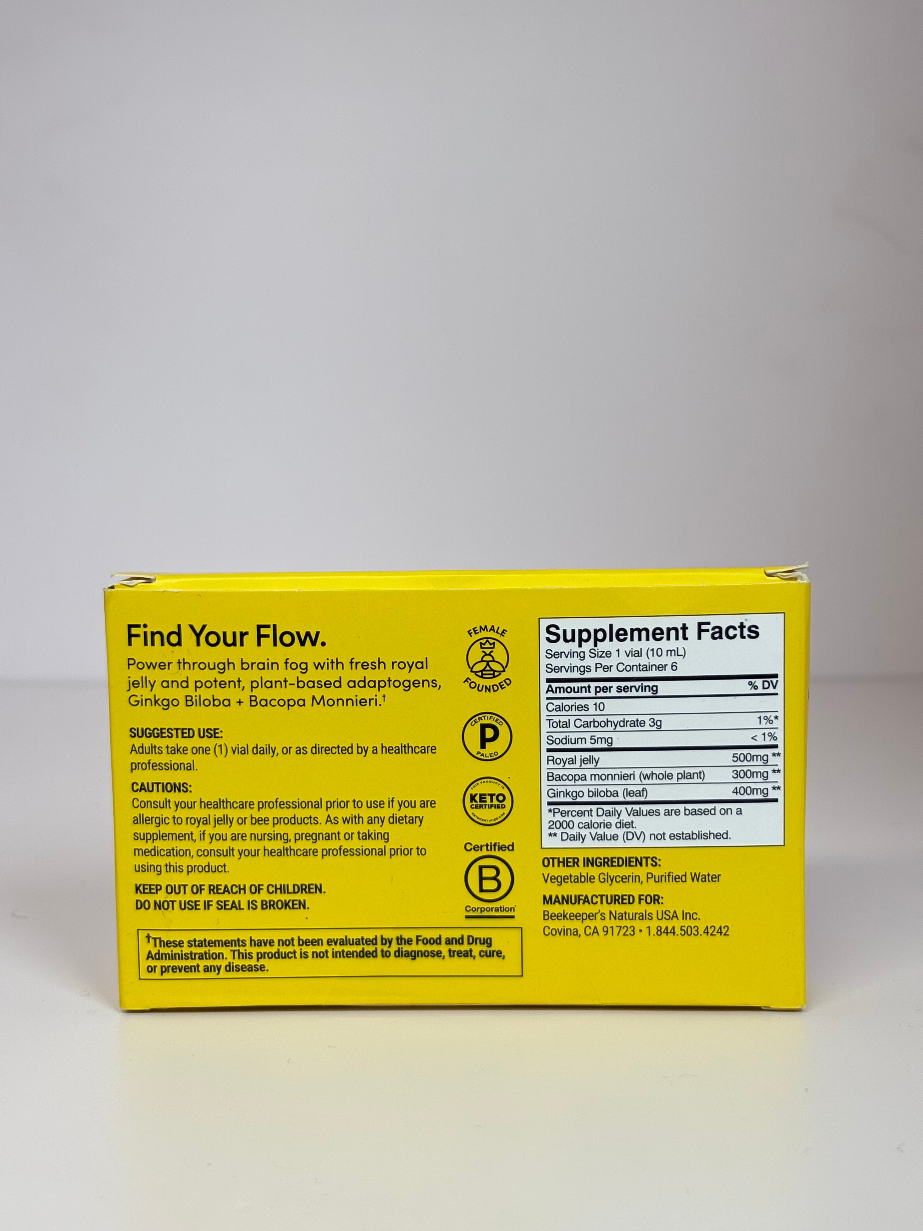Beekeeper’s Naturals B.LXR Brain Fuel