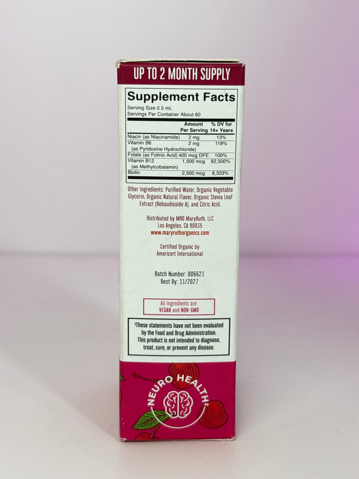 MaryRuth’s Vitamin B Complex Liquid Drops (Cherry)