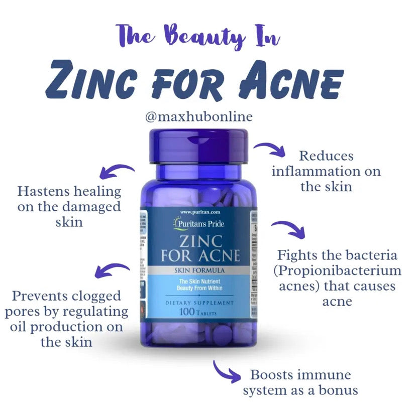 Puritan’s Pride Zinc For Acne Skin